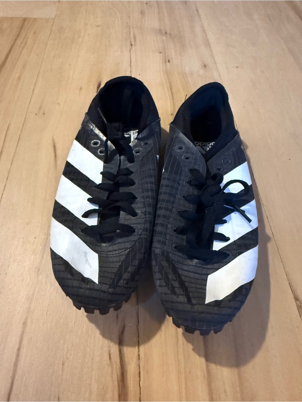 adidas Kids Black and White Soccer Sneakers